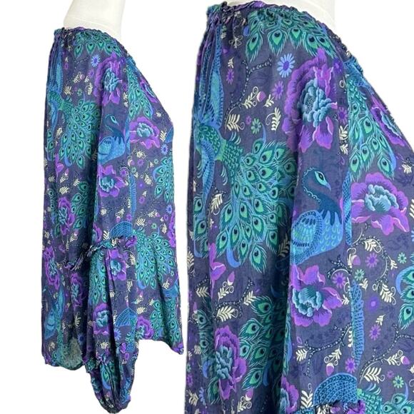 Spell & the Gypsy Bohème Blouse in Baltic Blues Large Bohemian 70s Witchy - Picture 6 of 16